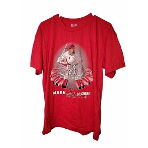 Vintage 1998 Mark McGwire Smashing The Record Cardinals T-Shirt Size XL